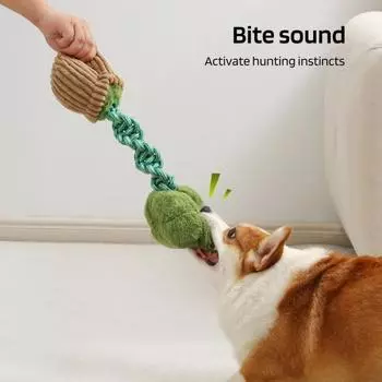 Игрушка для жевания собаки Yousheng, мультяшная игрушка в форме гриба брокколи, игрушка для домашних животных со встроенным звуком, чистка зубов, облегчение скуки, интерактивная игрушка-веревка для собак