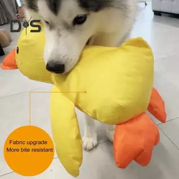 Игрушка для жевания утки для собак, снятие скуки и стресса, интерактивная игрушка для домашних животных из ткани Оксфорд, успокаивающая плюшевая игрушка для утки с пищалкой для щенков, товары для животных зелёный