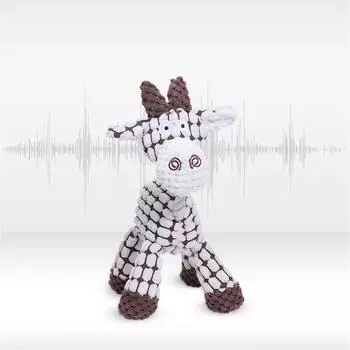 Игрушка для жевания в виде осла из вельвета, новая пищалка для щенков, плюшевая игрушка для моляров, игрушки для жевания для щенков, собак маленьких, средних и крупных пород One Size белый