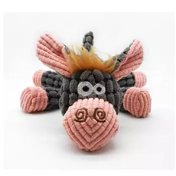 Игрушка для жевания вельвета в форме осла для собак с пищалкой, интерактивная для чистки зубов домашних животных LX2167A