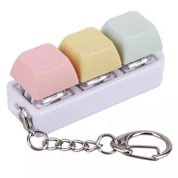 Игрушка-фиджет для клавиатуры Fidget Clicker Игрушки для снятия стресса Кнопка снятия тревожности для взрослых Green and Yellow and Pink