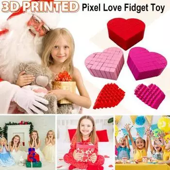 Игрушка-фиджет Love Heart для снятия стресса и беспокойства в форме сердца, сенсорная игрушка для детей и взрослых красный
