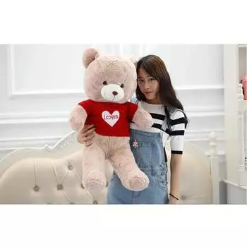 Игрушка Fillings около 80 см плюшевый мишка игрушка красный свитер Love Bear мягкая кукла декоративная подушка рождественский подарок