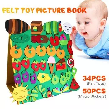 Игрушка «Голодная гусеница» Открытые уроки Подарки для детей Игрушки из фетра Интерактивное обучение Веселые игры из фетра Фигурки из фетра для малышей