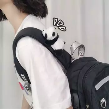 Игрушка Голова Панды Плюшевая Брошь Пушистые Животные Мягкие Игрушки Значок Мультфильм Милая Панда Шляпа Булавка Юбки panda