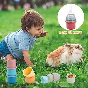 Игрушка-головоломка для кроликов, многоразовые многоразовые игрушки-головоломки для мелких животных, позволяющие спрятать еду, играть