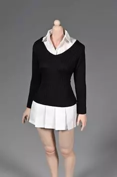 Игрушка хобби фигурка для TBLeague тело офис леди колледж девушка стиль трикотажная рубашка с длинным рукавом плиссированная юбка платье голова и другая одежда не
