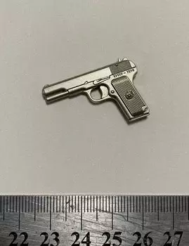 Игрушка Hobby Scale Action Figure Silver Metal Gun Pistol Model [TOYBARJAPAN] 1/6 Аксессуар/Военное дело серебряный