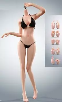 Игрушка Hobby Scale Фигурка ANT T303 Кожа Макияж Окрашенная версия Супер Гибкое Бесшовное Тело Без Одежды Женское Тело и Кулак Набор Нормальный