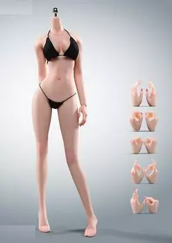 Игрушка Hobby Scale Фигурка ANT T303 Кожа Макияж Окрашенная версия Супер Гибкое Бесшовное Тело Без Одежды Женское Тело и Кулак Набор Перламутрово-Белый