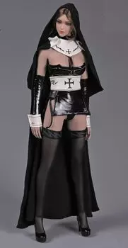 Игрушка Hobby Scale Фигурка совместима с телом TBLeague SAtoys SA002B Модная сексуальная церковная монахиня Красивая одежда и туфли на высоком каблуке Набор и голова