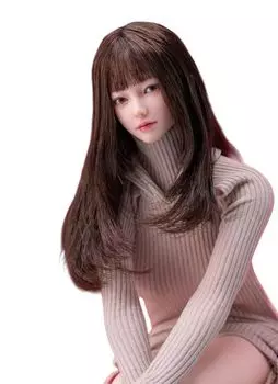 Игрушка Hobby Scale Фигурка совместима с телом TBLeague i8TOYS Junior Beautiful Girl Action Eye азиатская красивая женская голова и одежда не коричневый