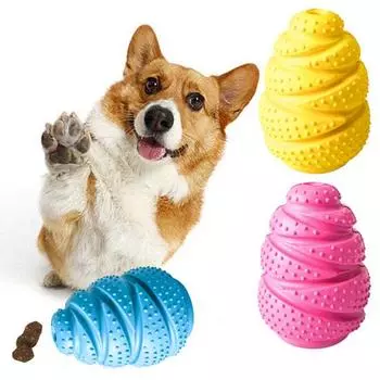 Игрушка Интерактивная выдача лакомств Снижение беспокойства Уход за зубами для агрессивных жевателей Жевательная резинка из натурального каучука S жёлтый