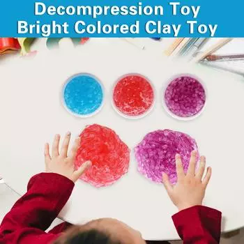 Игрушка из цветной глины, 60 мл — пушистая, эластичная, мягкая грязь для поделок своими руками и детской декомпрессии синий