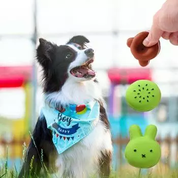 Игрушка из латекса, устойчивая к укусам, издающая звуки, для собак из мультфильмов, пищащие игрушки, милые игрушки для жевания собак, самодовольные Style G