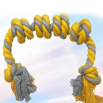 Игрушка-канат для собаки, устойчивая к укусам, интерактивная, для чистки зубов, жевательные игрушки для средних и крупных собак, 6 узлов