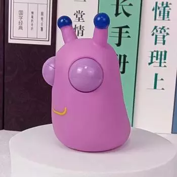 Игрушка-капустница с выпученными глазами, снятие стресса, цветная гусеница, сжимающая щипок, сенсорная игрушка для детей фиолетовый