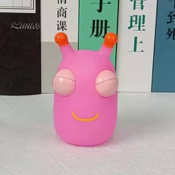 Игрушка-капустница с выскакивающими глазами, снятие стресса, цветная гусеница, сжимающая щипок, сенсорная игрушка для детей, подростков и взрослых, мягкий мяч для снятия стресса, животное-фиджет фиолетовый