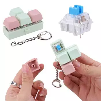 Игрушка-кликер для клавиатуры, 4 клавиши, расслабляющие брелки для пальцев, колпачки для ключей, Fidget Keyborad Button, успокаивающий брелок для пальцев для детей и взрослых a style 4 colors