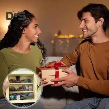 Игрушка книжная полка от беспокойства, деревянный миниатюрный книжный шкаф с моделями мини-книг, избавляющий от беспокойства, миниатюрное украшение книжной полки для домашнего офиса S