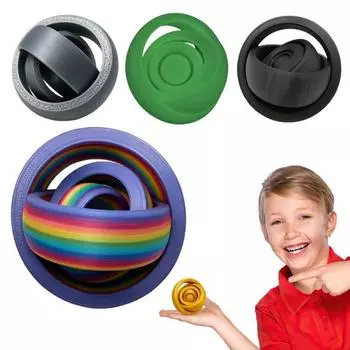 Игрушка-колечко Fidget Ring для взрослых и подростков, вращающаяся спиннер для снятия стресса и концентрации внимания