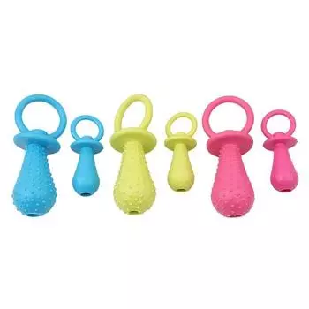 Игрушка-колокольчик для питомца, игрушки в стиле соски для собак, резиновая соска для чистки зубов, товары для животных, аксессуары S синий