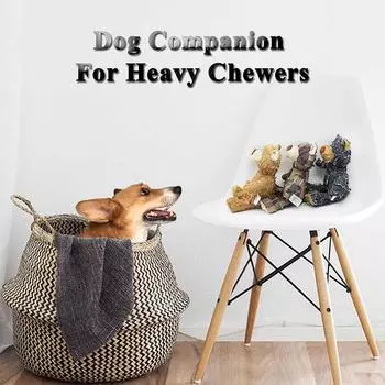 Игрушка-компаньон для собак, тяжелые плюшевые жевательные игрушки, неразрушимые плюшевые игрушки-медведи для больших собак, пищащая милая кукла-медведь-попрошайка