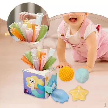 Игрушка-коробка для салфеток, сенсорное развитие, подарки, мягкая дошкольное образование для детей от 6 месяцев