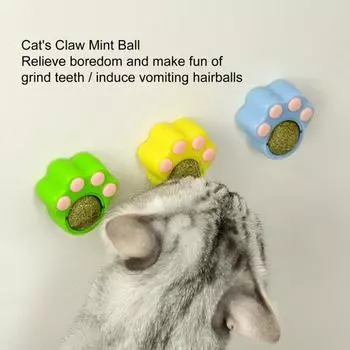 Игрушка-кошка лижет пылезащитный чехол, легко наклеивается, форма когтей, натуральный очищающий желудок синий