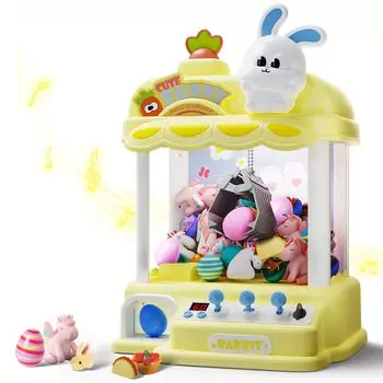 Игрушка-кран Skirfy, обучающая, милая, красочная, атмосферная, настольная, регулируемая, карман для монет, прочная, для дня рождения, дома, настольная, мягкая, для игры SF25020 жёлтый