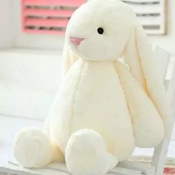 Игрушка-кролик Dingdongpet, слоновая кость, 1 шт.