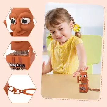 Игрушка-кряка, крякающая игрушка-брелок, крякающая игрушка-брелок, USB-зарядка, клавиатура-игрушка, которая щелкает, сенсорный брелок One Size коричневый