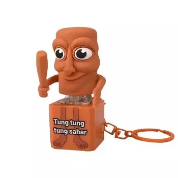 Игрушка-кряка, крякающая игрушка-брелок, крякающая игрушка-брелок, USB-зарядка, клавиатура-игрушка, которая щелкает, сенсорный брелок One Size коричневый