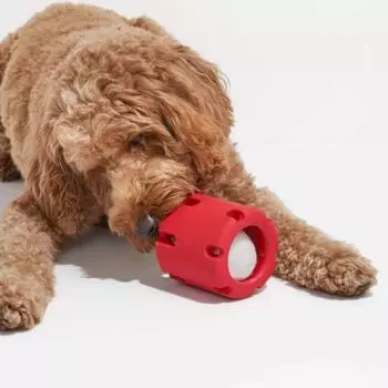 Игрушка-кубок для щенков, устойчивая к укусам, интерактивная дрессировочная игрушка для собак, мяч для кусаний, избавляющая от скуки розовый