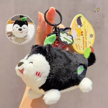 Игрушка кукла хаски брелок из полипропилена, хлопка, мягкое животное, брелок, 4 цвета, плюшевая собака, подвеска, автомобиль
