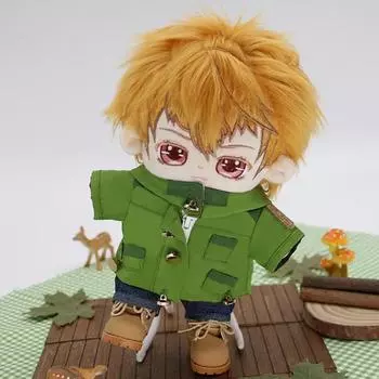 Игрушка-кукла, комплект одежды для переодевания, 20 см, одежда для куклы для мальчика, куртка, брюки, обувь, мягкая, хорошая детализация, прочная строчка