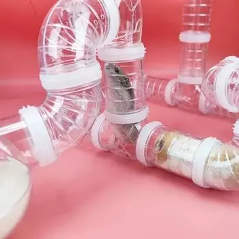 Игрушка-лабиринт для хомяка, переделанная своими руками клетка, внешние трубки, набор для туннеля, спортивная U-образная труба, аксессуары для хомяков, трубопровод, принадлежности для шиншилл белый