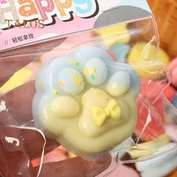 Игрушка-лапка для кошек, игрушка для снятия стресса, сжимающая и щипающая лапку котенка, сенсорная игрушка для детей, подростков и взрослых, мягкая игрушка-мяч TPR для снятия стресса, игрушка-лапка для животных C