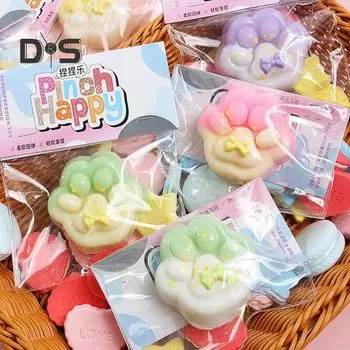 Игрушка-лапка для кошек, игрушка для снятия стресса, сжимающая и щипающая лапку котенка, сенсорная игрушка для детей, подростков и взрослых, мягкая игрушка-мяч TPR для снятия стресса, игрушка-лапка для животных H