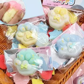 Игрушка-лапка для кошек, игрушка для снятия стресса, сжимающая и щипающая лапку котенка, сенсорная игрушка для детей, подростков и взрослых, мягкая игрушка-мяч TPR для снятия стресса, игрушка-лапка для животных