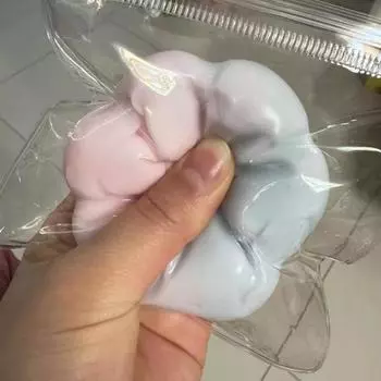 Игрушка-лапка для кошек, медленный отскок, мягкая TPR, снятие стресса, тревожности, портативная, для детей, подростков, взрослых, красочная, сжимающая лапку питомца, сенсорная игрушка-фиджет 1pc розовый/синий