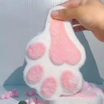 Игрушка-лапка для кошек, медленный отскок, мягкая TPR, снятие стресса, тревожности, портативная, для детей, подростков, взрослых, красочная, сжимающая лапку питомца, сенсорная игрушка-фиджет 1pc розовый