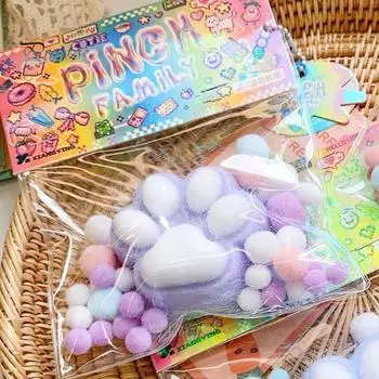 Игрушка-лапка для кошек, снятие стресса, тревожности, ручной работы, портативная, для детей, подростков и взрослых, мягкий, антистрессовый мячик для домашних животных, сенсорная игрушка-фиджет фиолетовый