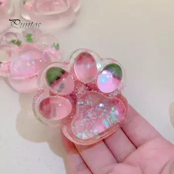 Игрушка-лапка для кошки в виде розовой клубники, игрушка-лапка для снятия стресса, сенсорная игрушка для детей, подростков и взрослых, мягкая игрушка-лапка для снятия стресса из термопластичной резины розовый