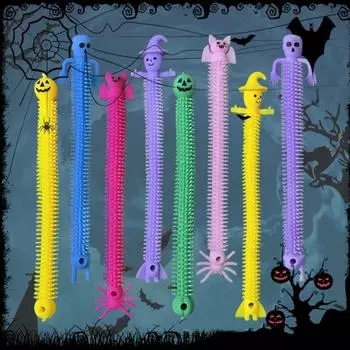 Игрушка-лапша Stretch TPR Рождественские эластичные куклы Хэллоуин Гусеницы Игрушка Детская игра Halloween A