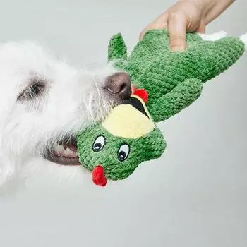 Игрушка Lucky Peter Dog Chicken Squeak 15 x 35 см, зеленая