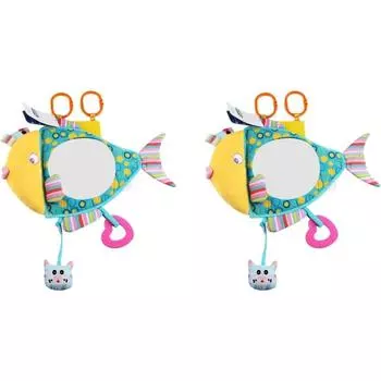 Игрушка-машинка Зеркало Плюшевое Зеркало Игрушка-Машинка Игрушка Зеркало Плюшевое 28*14*21cm, 1 pc бежевый/синий