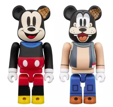 Игрушка Medicom Bearbrick МИККИ МАУС ГУФИ Микки Маус Гуфи Привидения 2 шт. НАБОР Каждая полная 70 мм окрашенная готовая фигурка BE@RBRICK & & (Одинокая версия.)