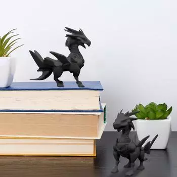 Игрушка-модель Злого Дракона с подвижными суставами, напечатанная на 3D-принтере One Size чёрный
