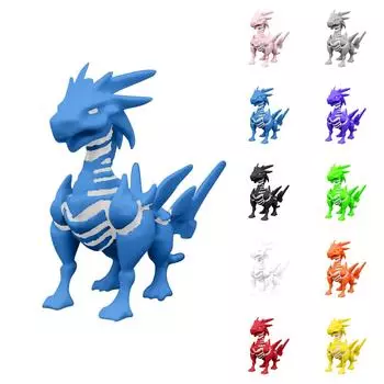 Игрушка-модель Злого Дракона с подвижными суставами, напечатанная на 3D-принтере One Size чёрный